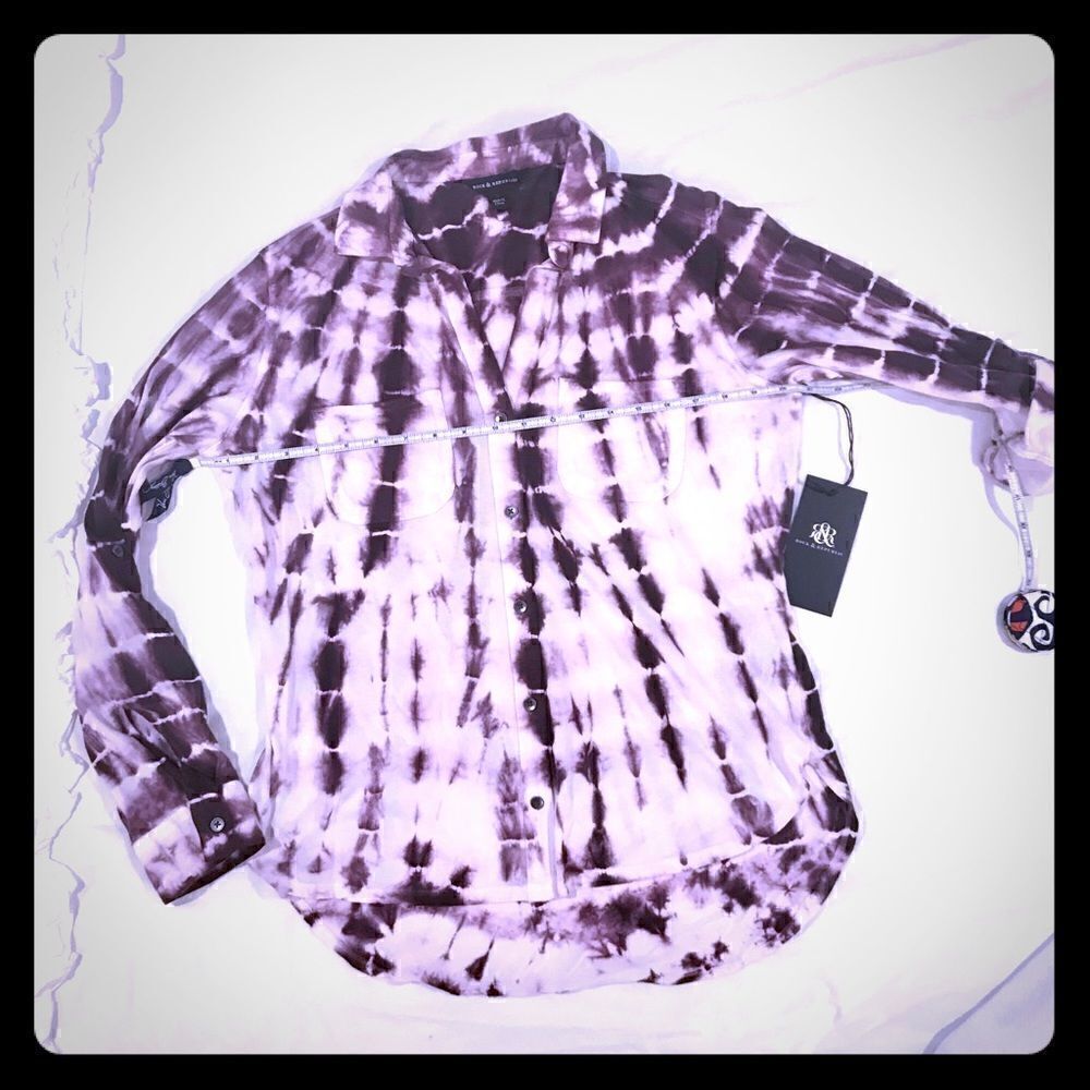 **NWT** Rock and Republic button up tie dye Small